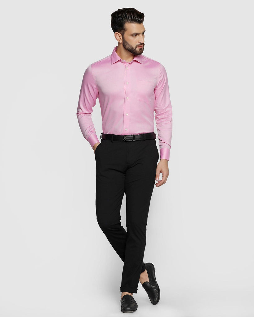 Luxe Formal Pink Textured Shirt - Scotch