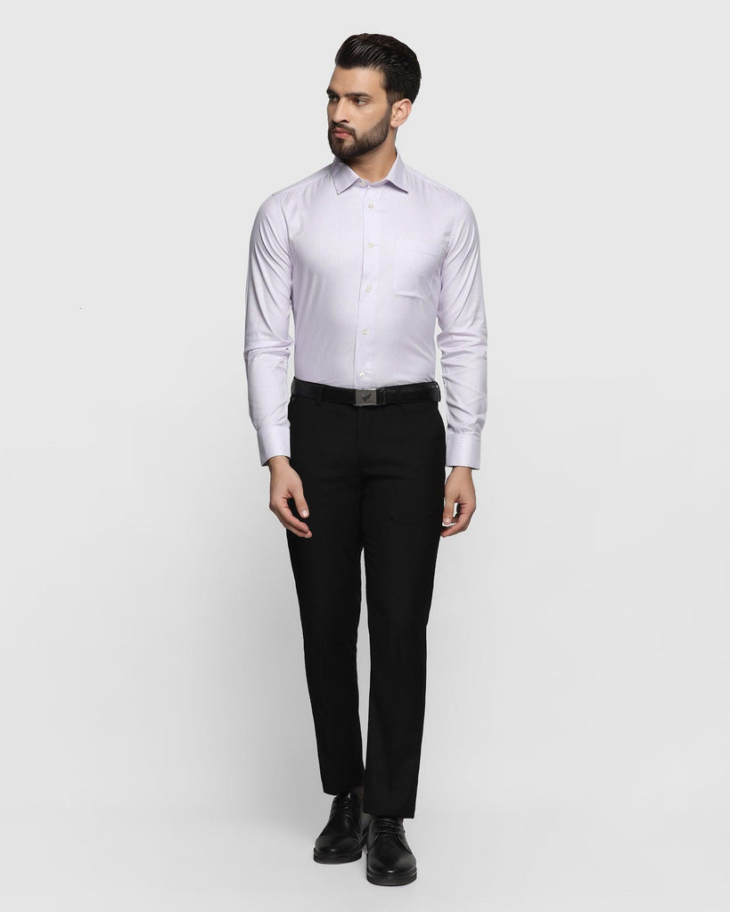 Luxe Formal Purple Textured Shirt - Bulova