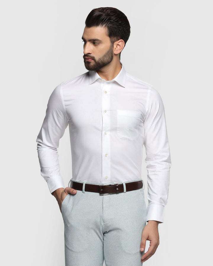 Luxe Formal White Textured Shirt - Bolten