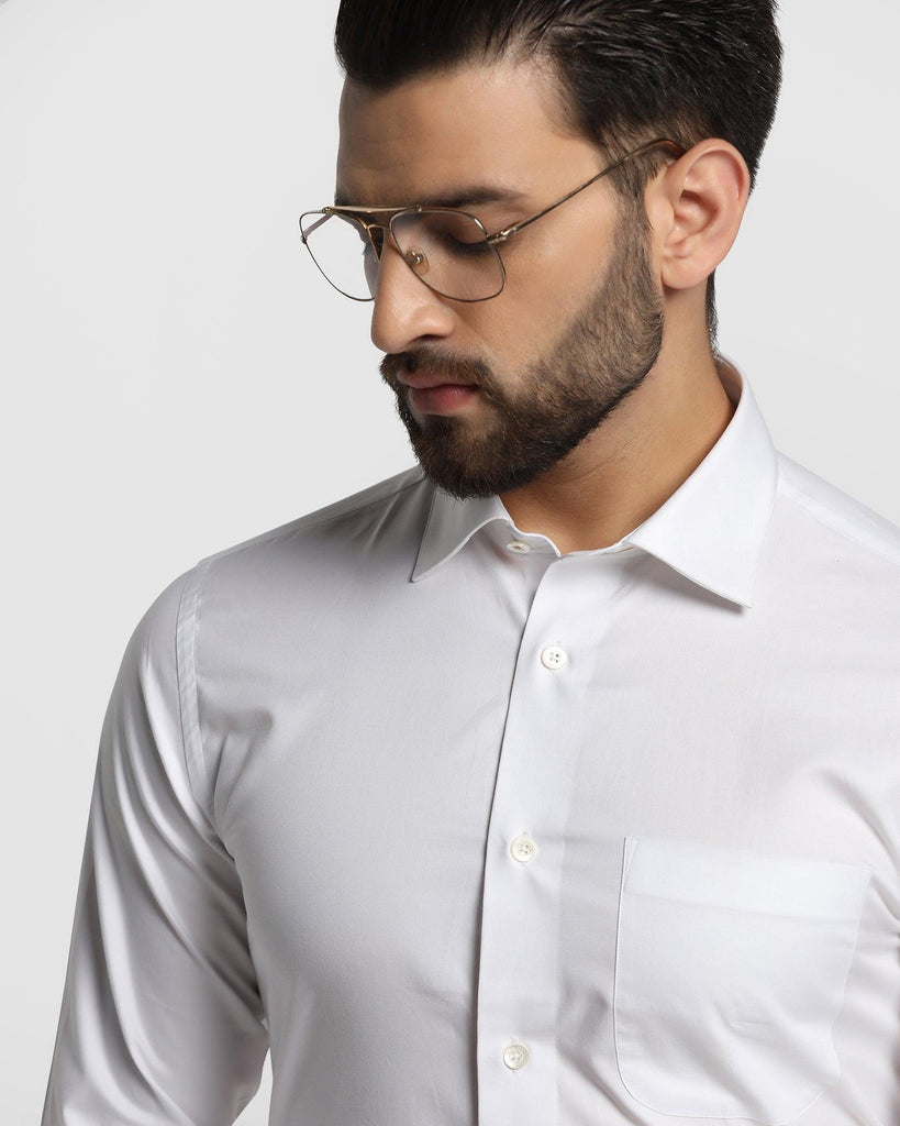 Luxe Formal White Textured Shirt - Bolten