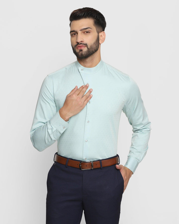 Formal Aqua Textured Shirt - Berry