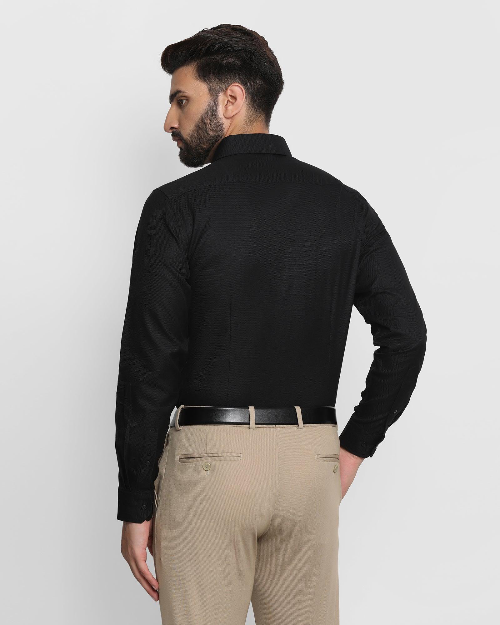 Next Look by Raymond Men Solid Formal Black Shirt - Buy Next Look by  Raymond Men Solid Formal Black Shirt Online at Best Prices in India |  Flipkart.com