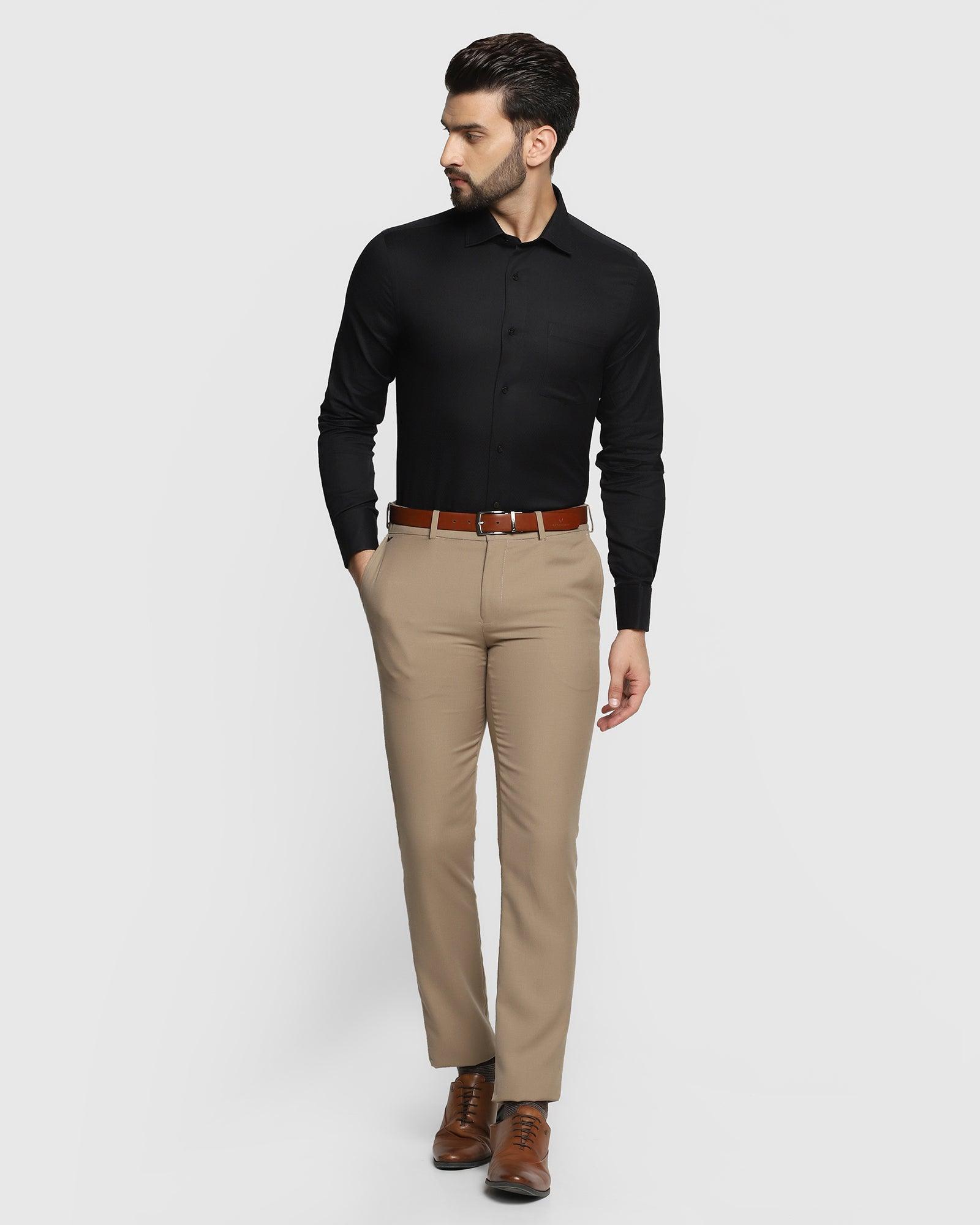 Buy JB Studio Mens Formal Striped Shirt  100 Cotton  Slim Fit  Full  Sleeve  Black at Amazonin