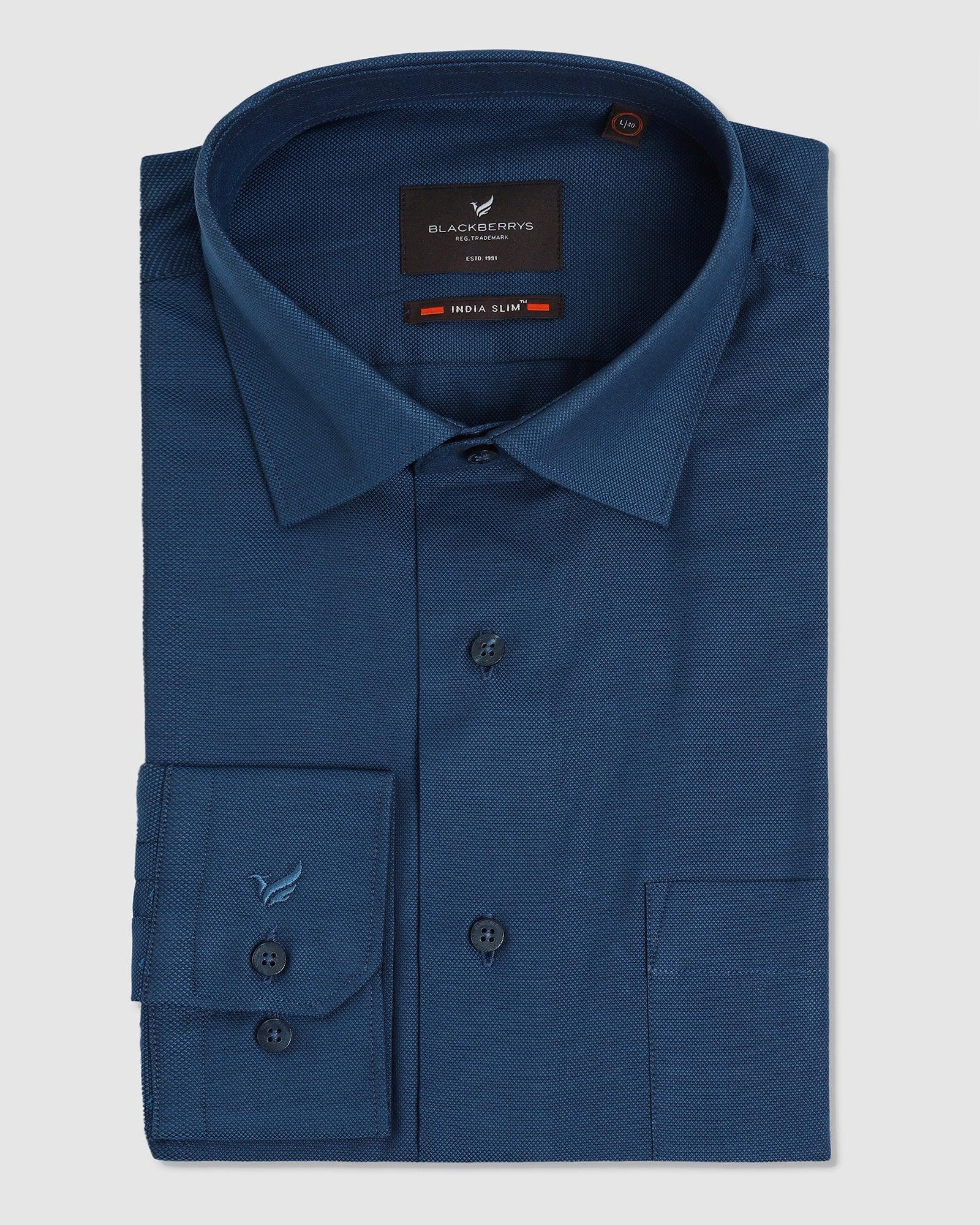 Formal Cobalt Textured Shirt - Artal