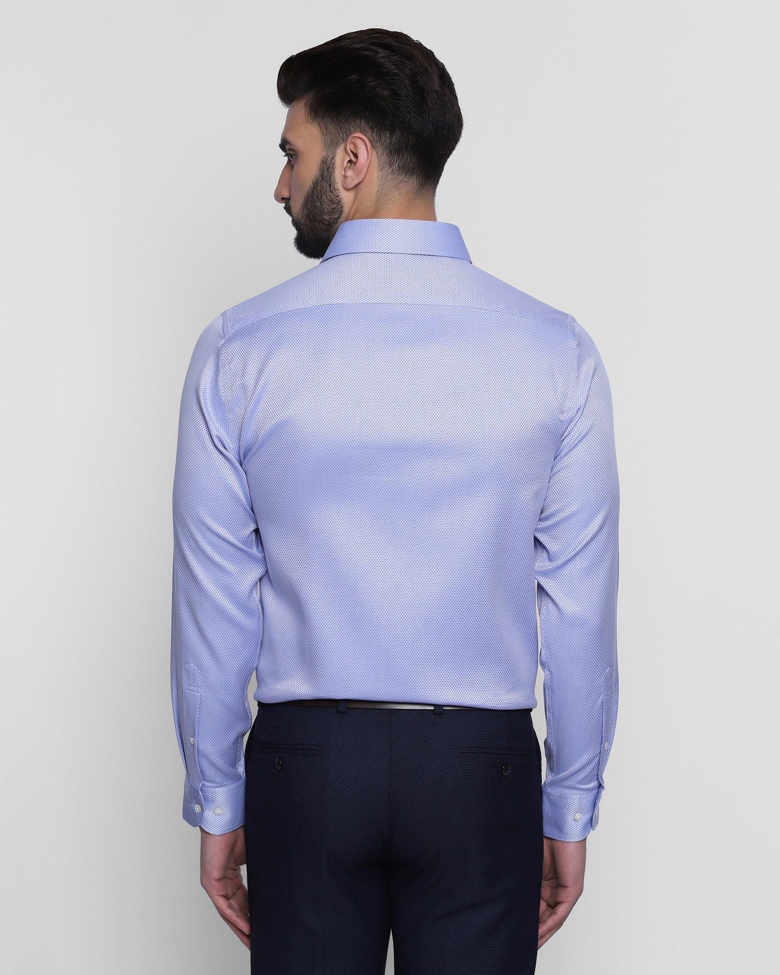 Formal Blue Textured Shirt - Quint