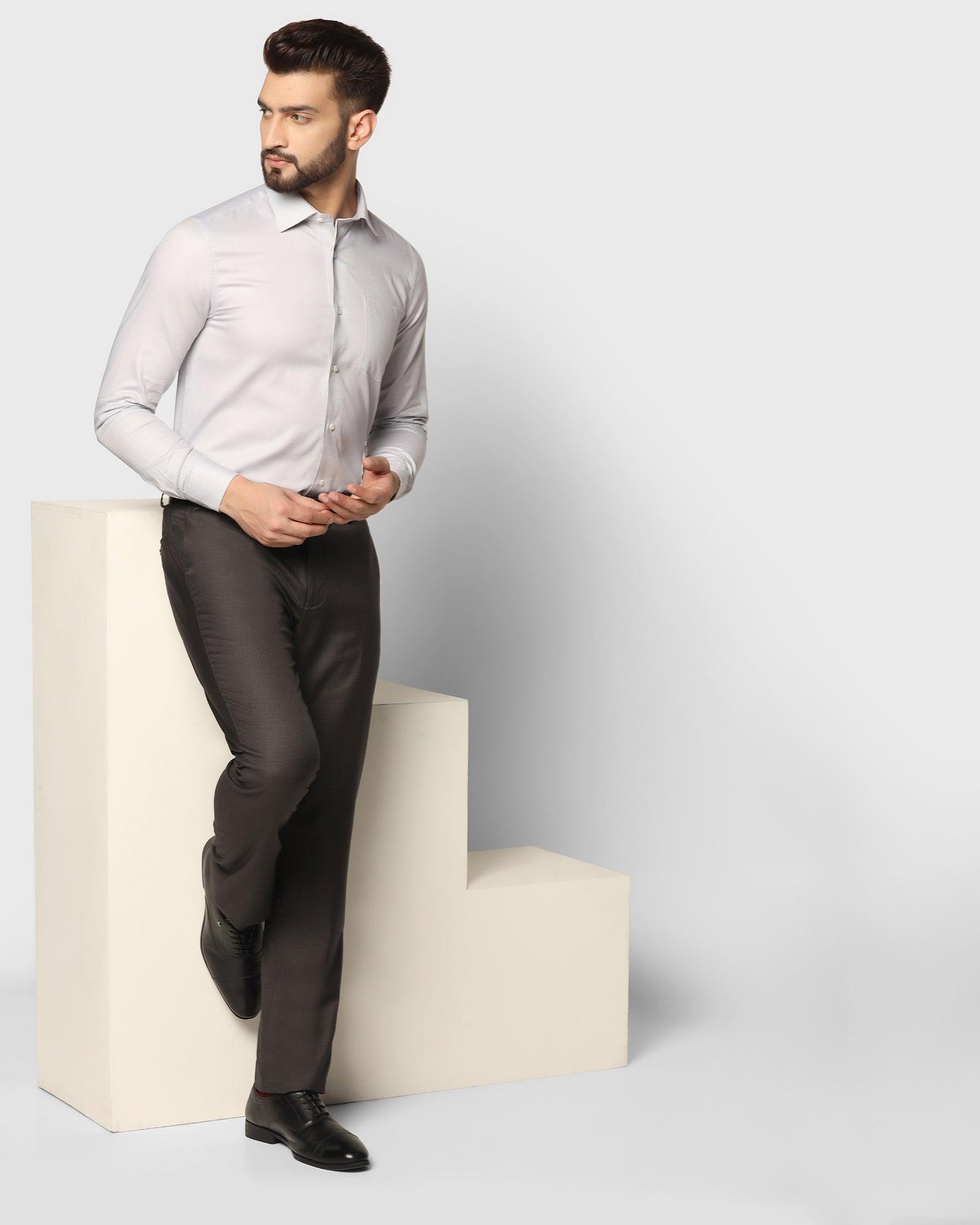 Formal Grey Textured Shirt - Bring