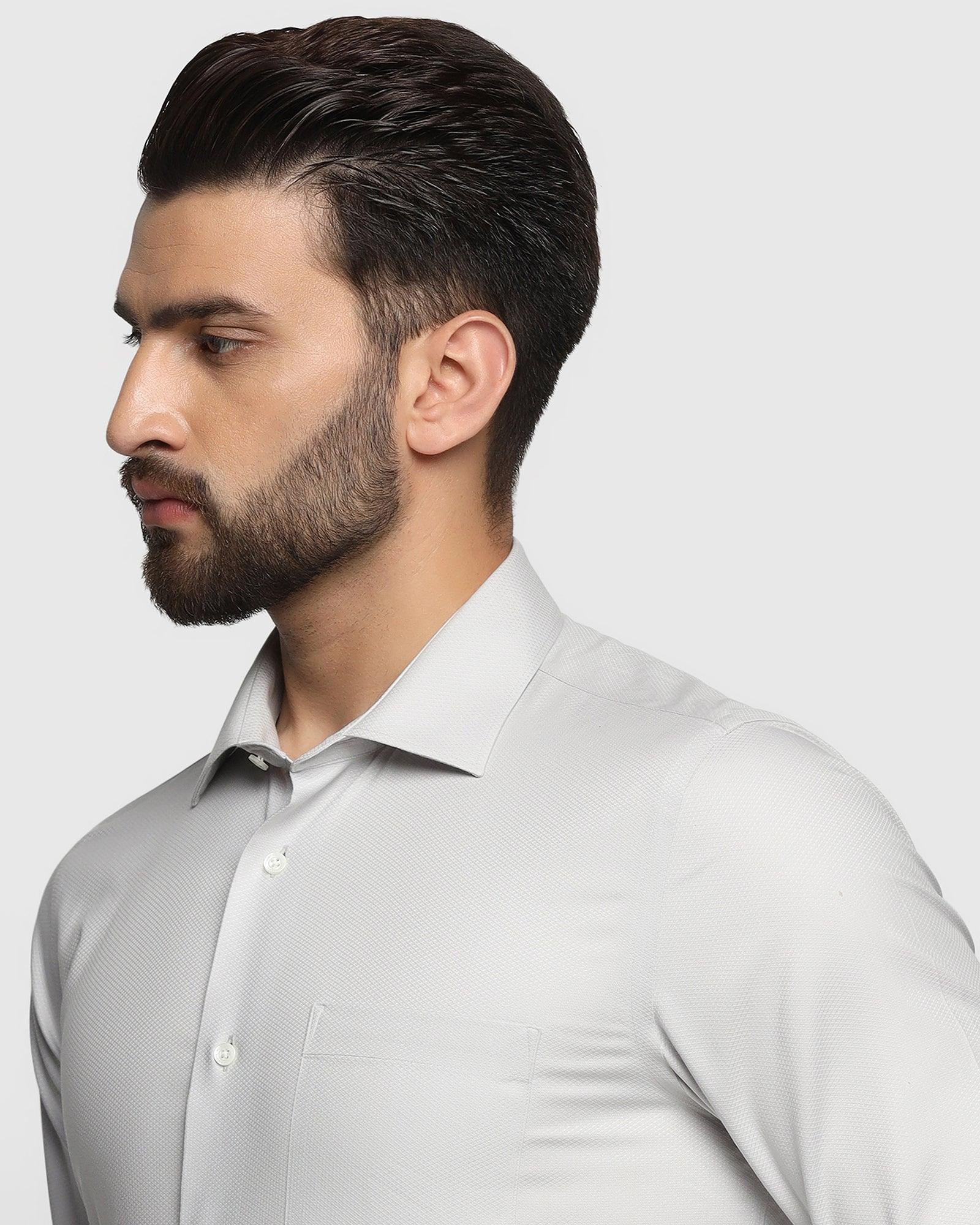 Non Iron Formal Grey Textured Shirt - Dosip