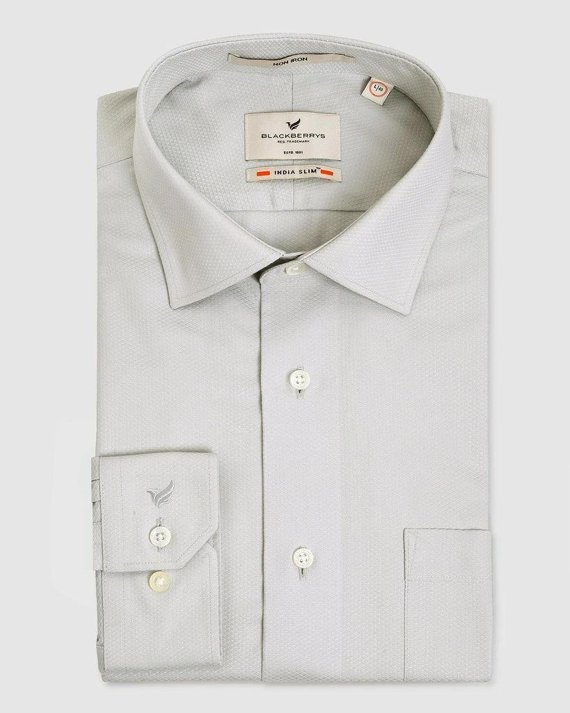 Non Iron Formal Grey Textured Shirt - Dosip