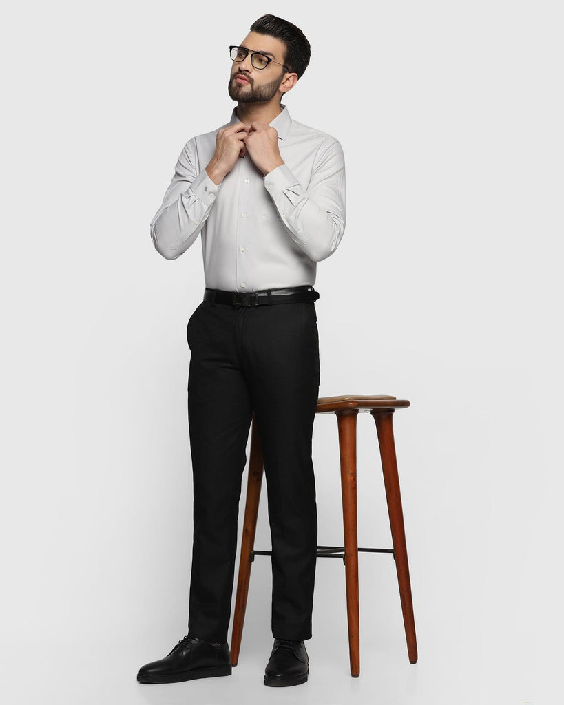 Non Iron Formal Grey Textured Shirt - Dosip