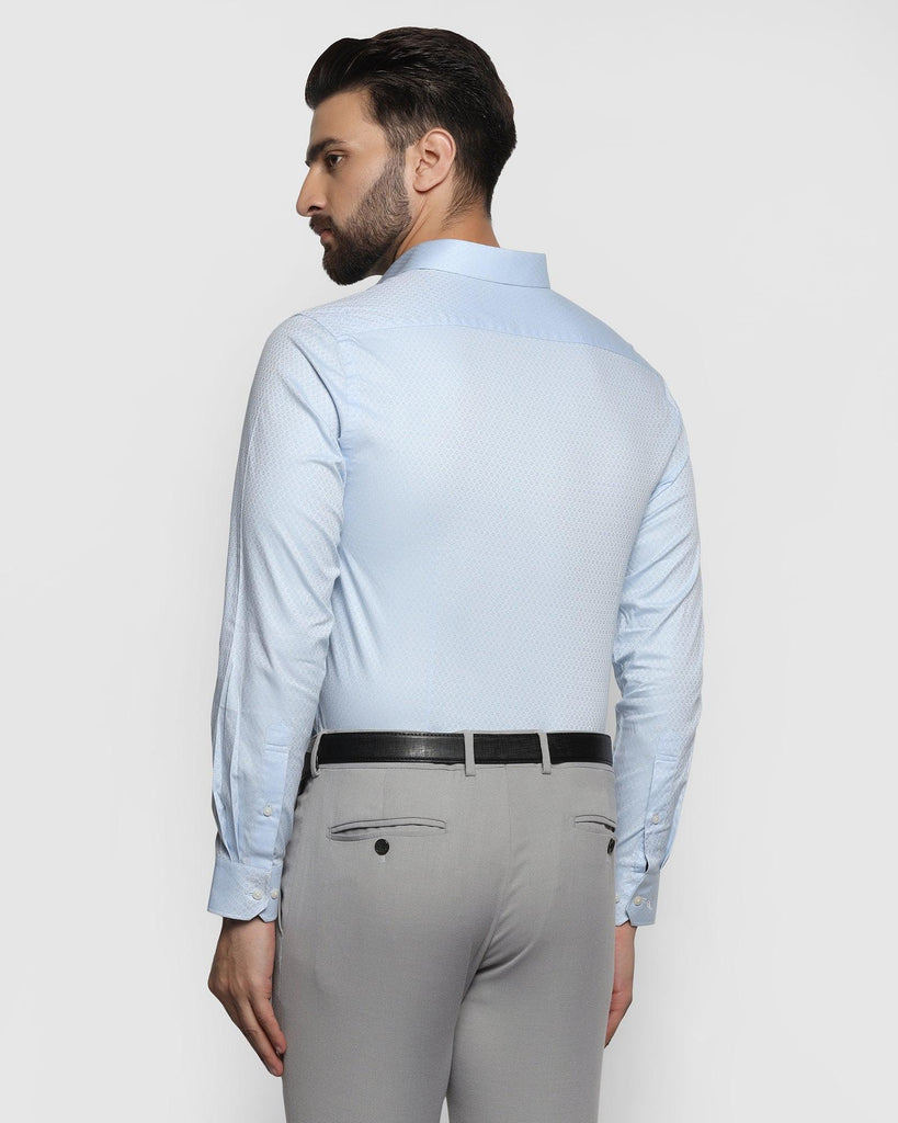 Formal Blue Textured Shirt - Elon