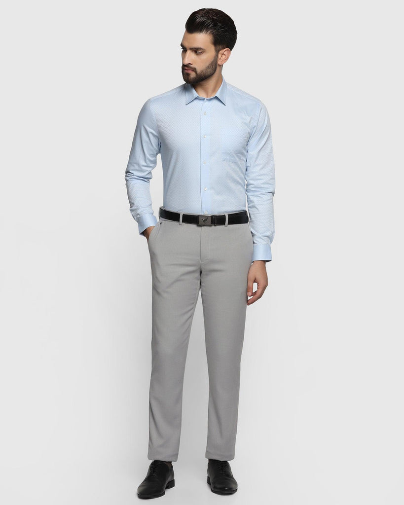 Formal Blue Textured Shirt - Elon