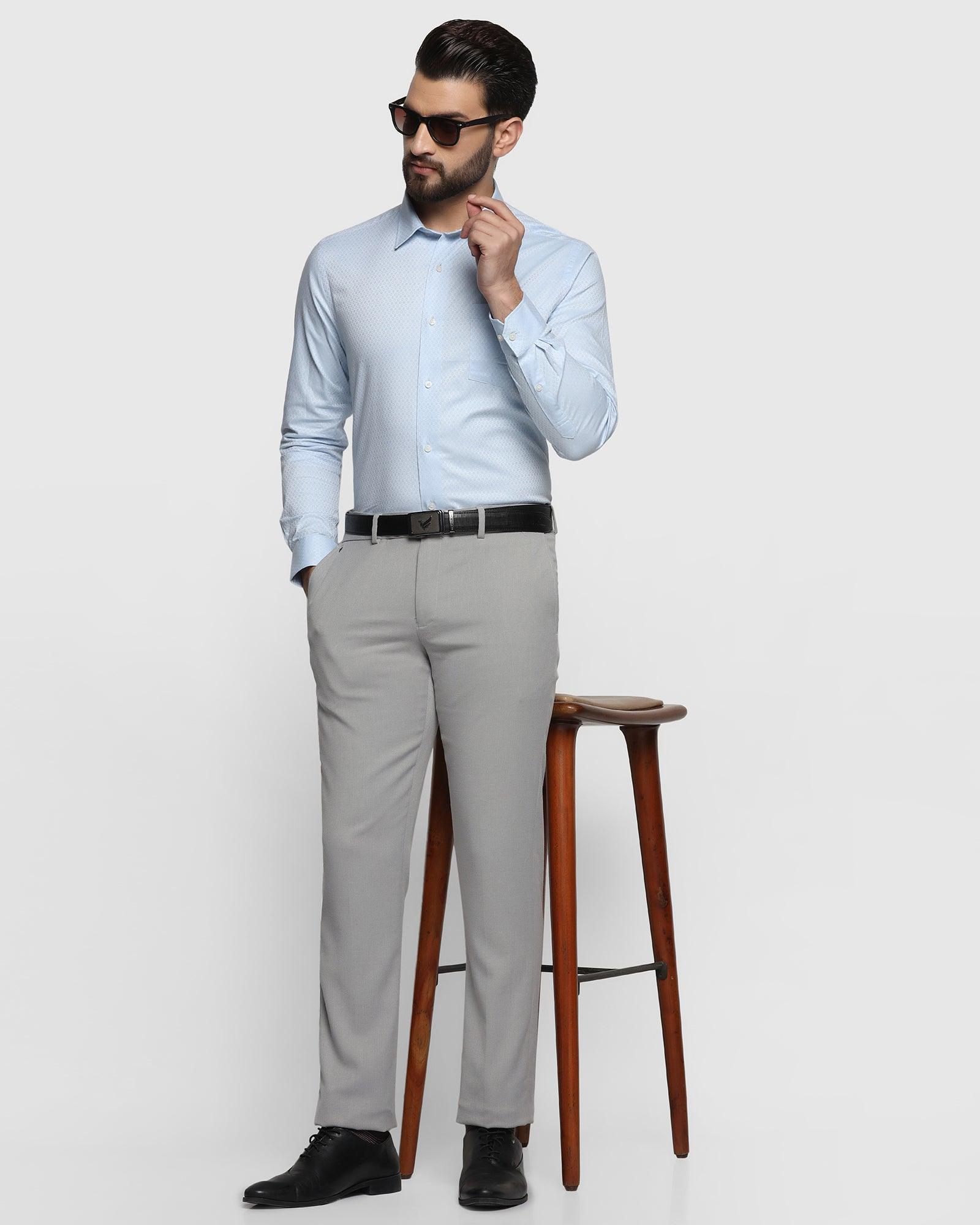 textured formal shirt in light blue elon blackberrys clothing 7