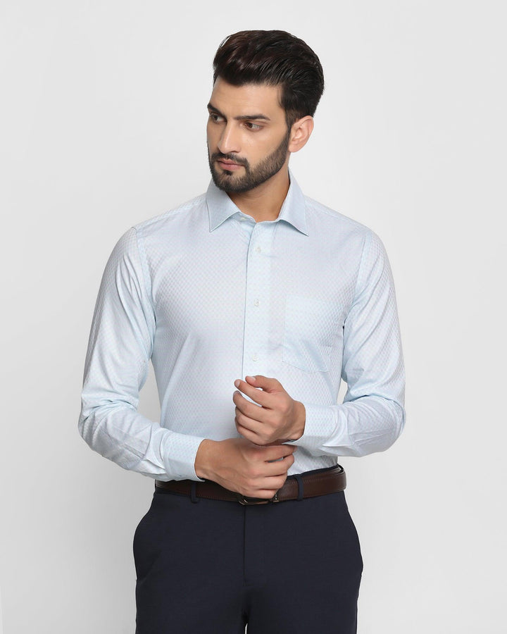 Formal Teal Textured Shirt - Owen