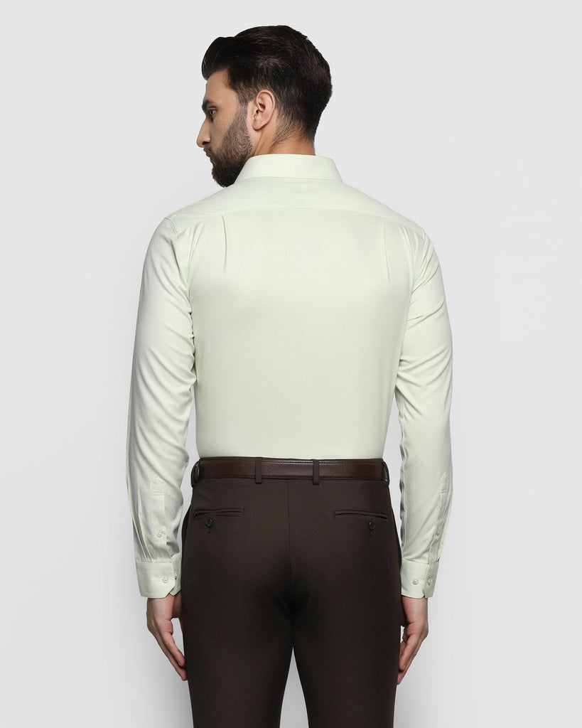 Non Iron Formal Green Textured Shirt - Dosip