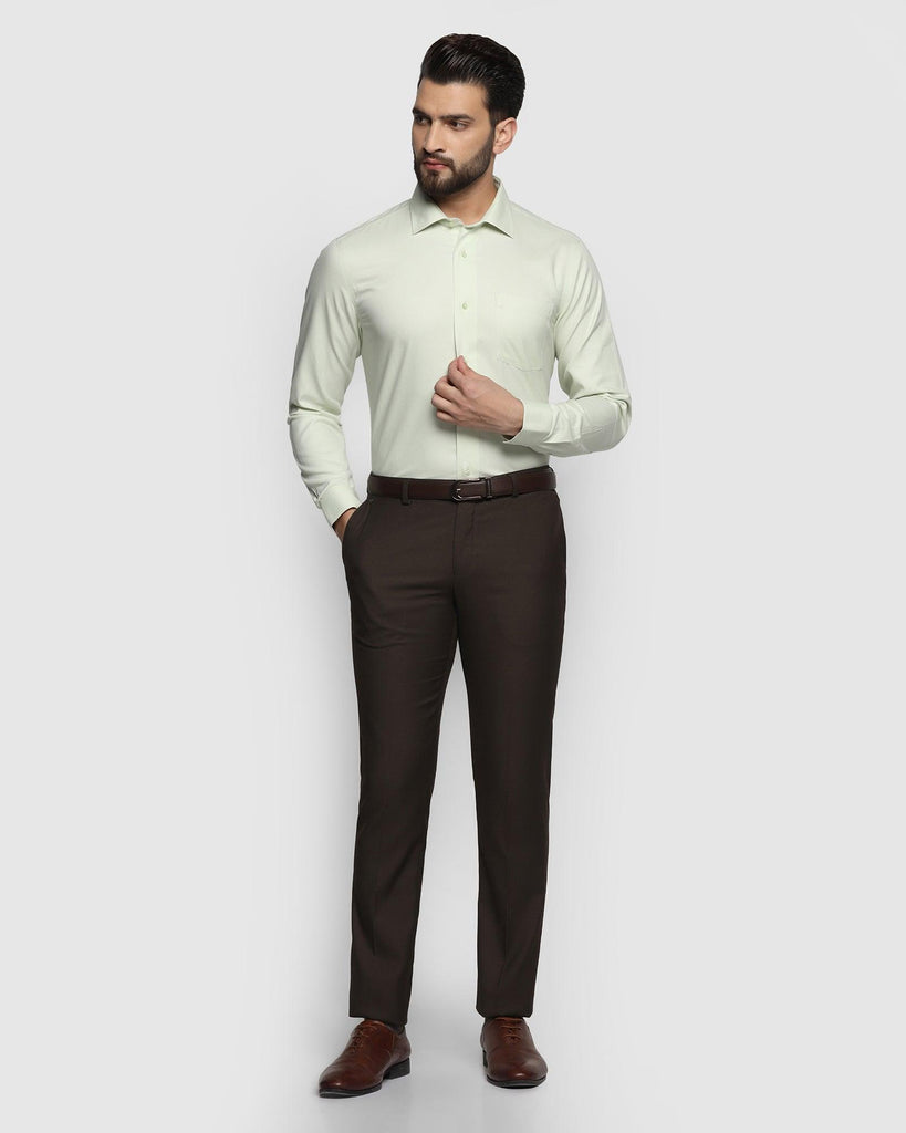 Non Iron Formal Green Textured Shirt - Dosip