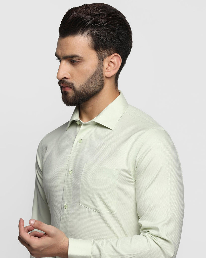 Non Iron Formal Green Textured Shirt - Dosip