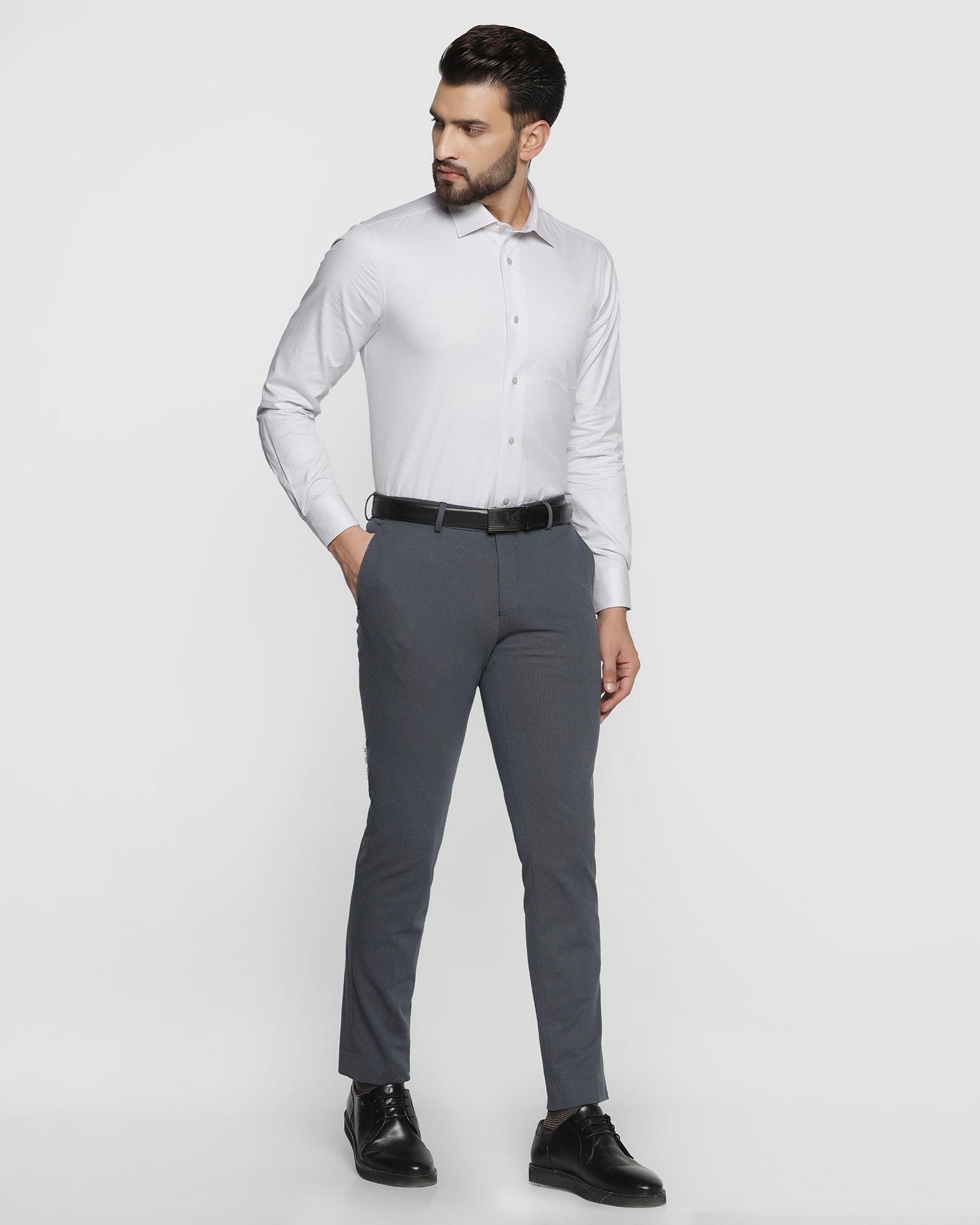 Formal Grey Textured Shirt - Gibbs