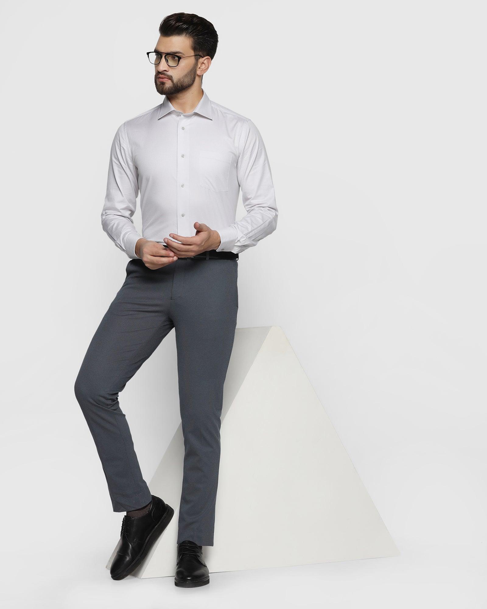Formal Grey Textured Shirt - Gibbs