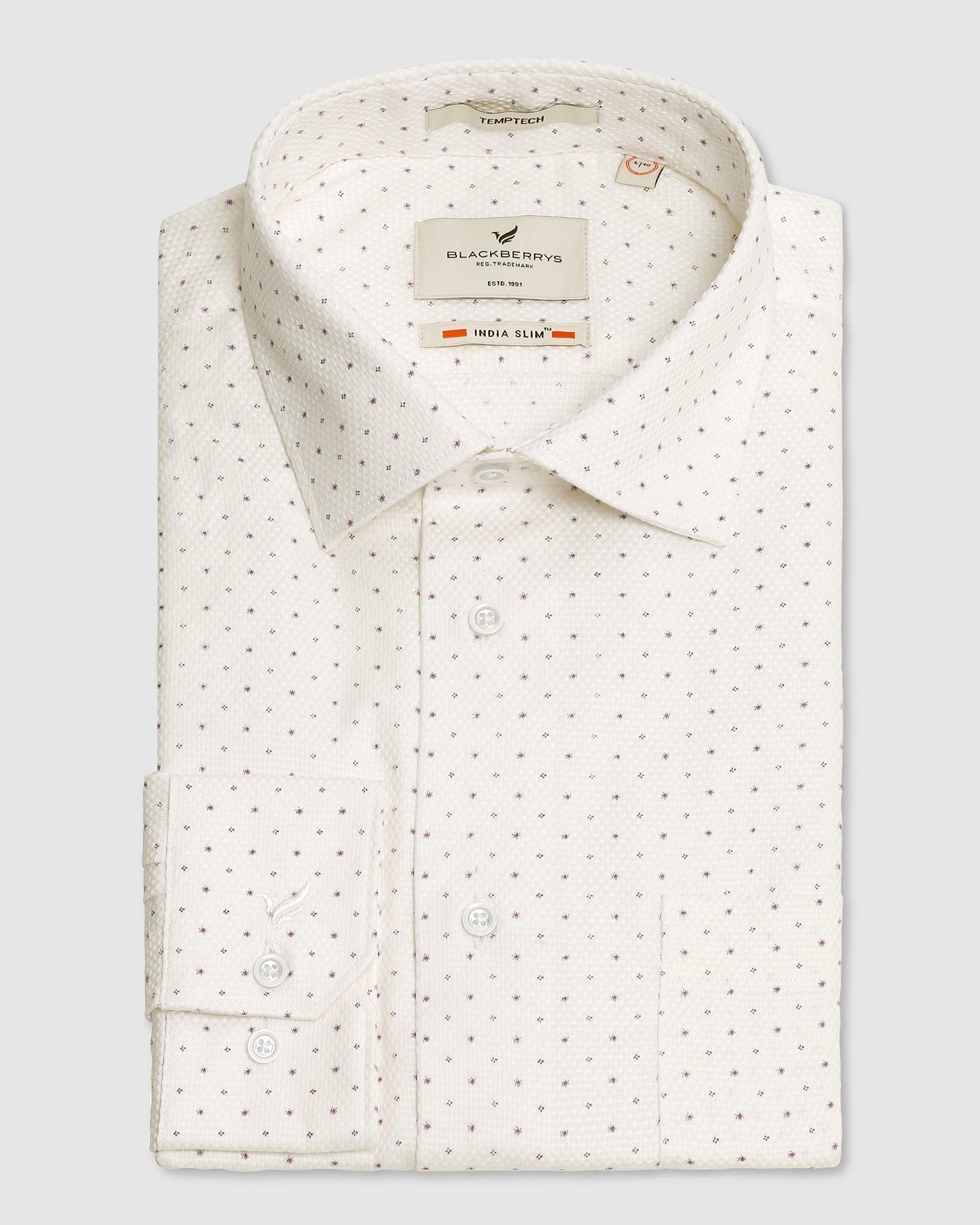 Formal Mauve Textured Shirt - Larry