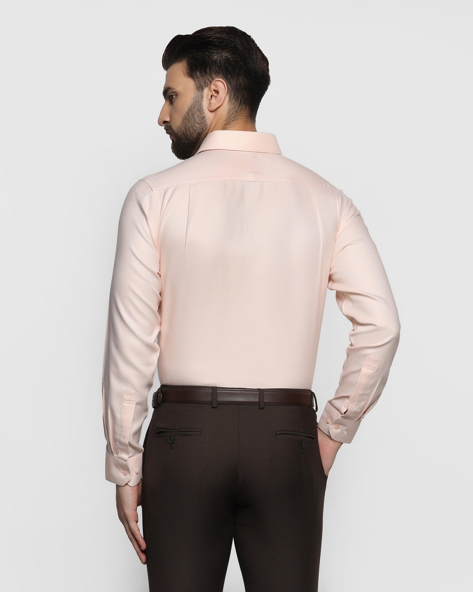 Non Iron Formal Peach Textured Shirt - Decade