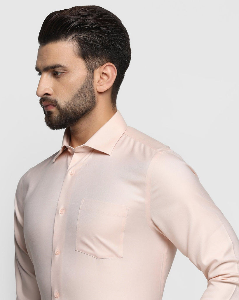 Non Iron Formal Peach Textured Shirt - Decade