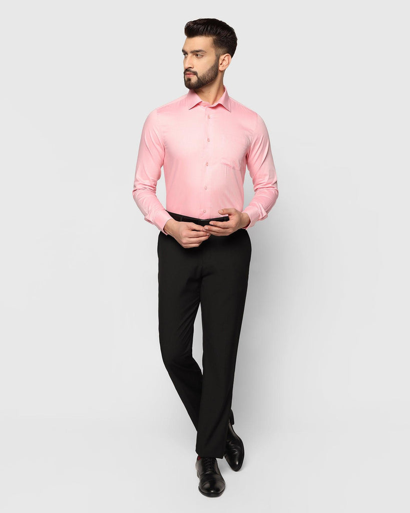 Formal Pink Textured Shirt - Bring