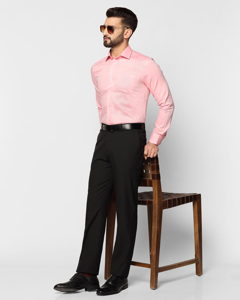 Formal Pink Textured Shirt - Bring