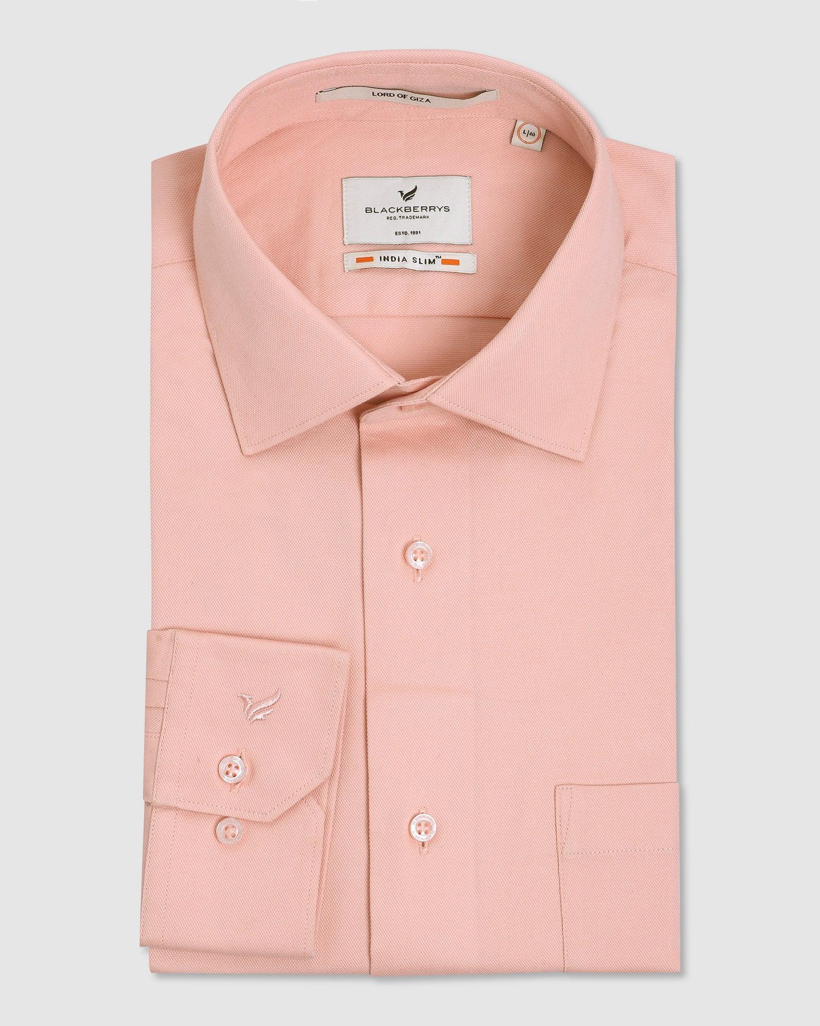 Formal Pink Textured Shirt - Marco