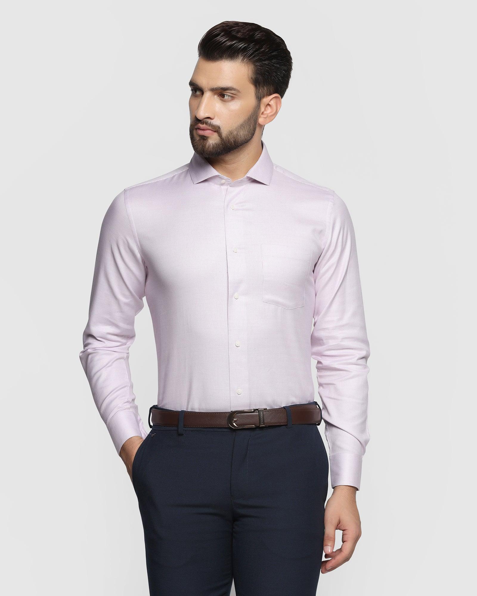 Formal Pink Textured Shirt - Seiko