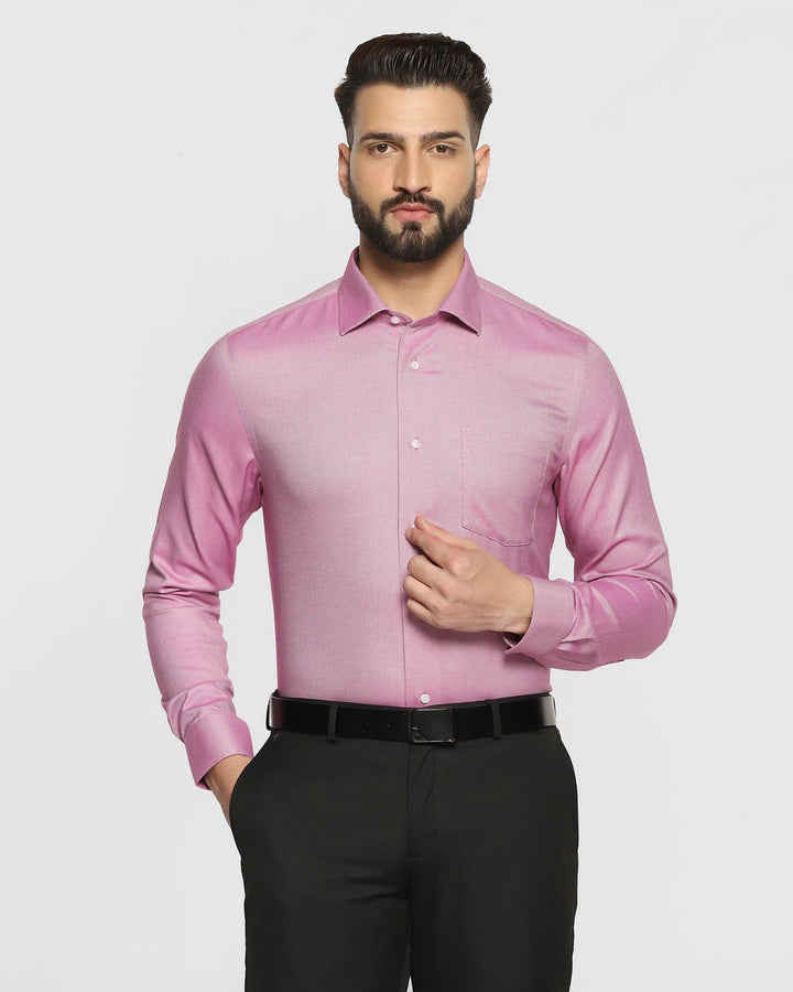 Non Iron Formal Plum Textured Shirt - Decade