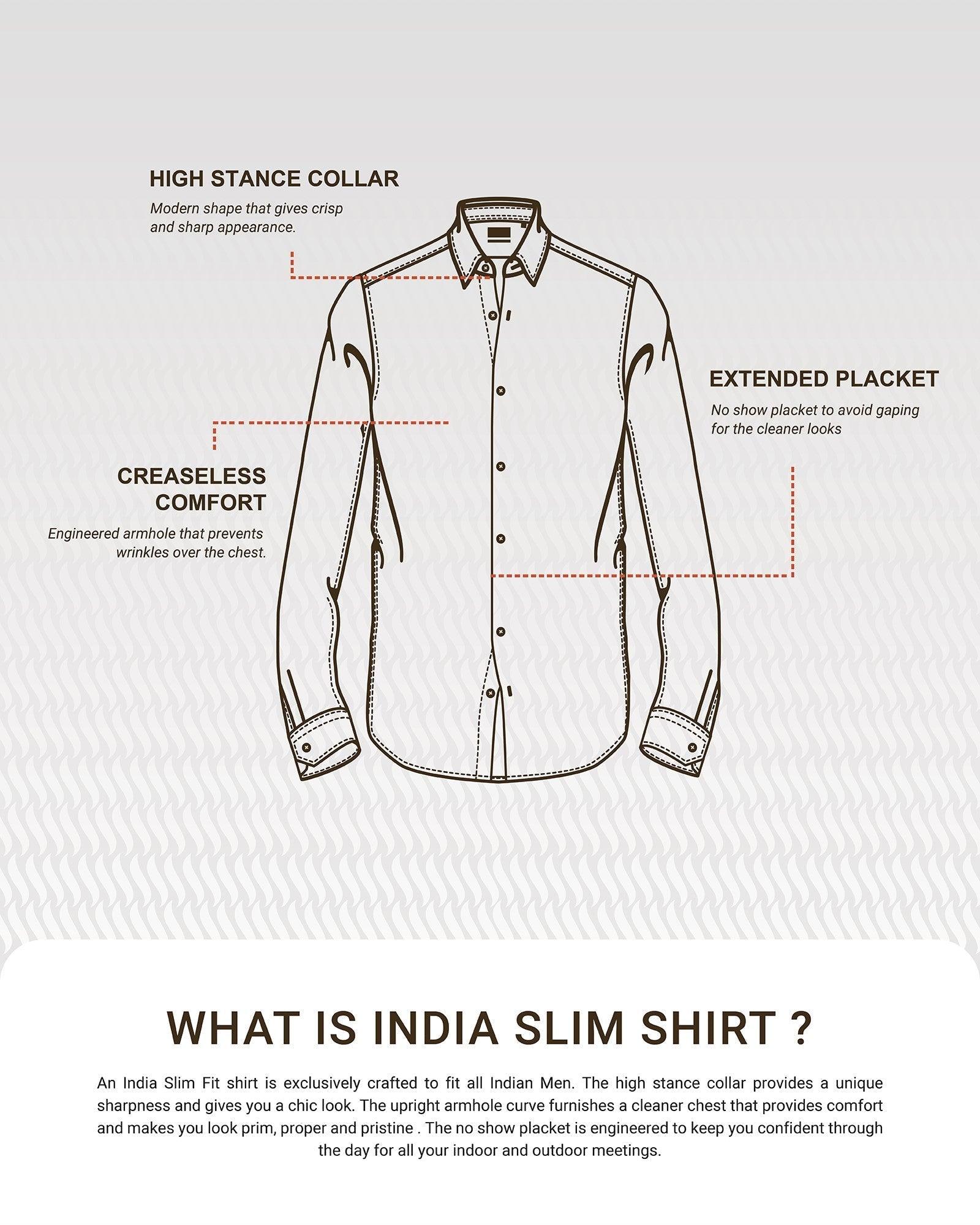 Non Iron Formal Plum Textured Shirt - Decade