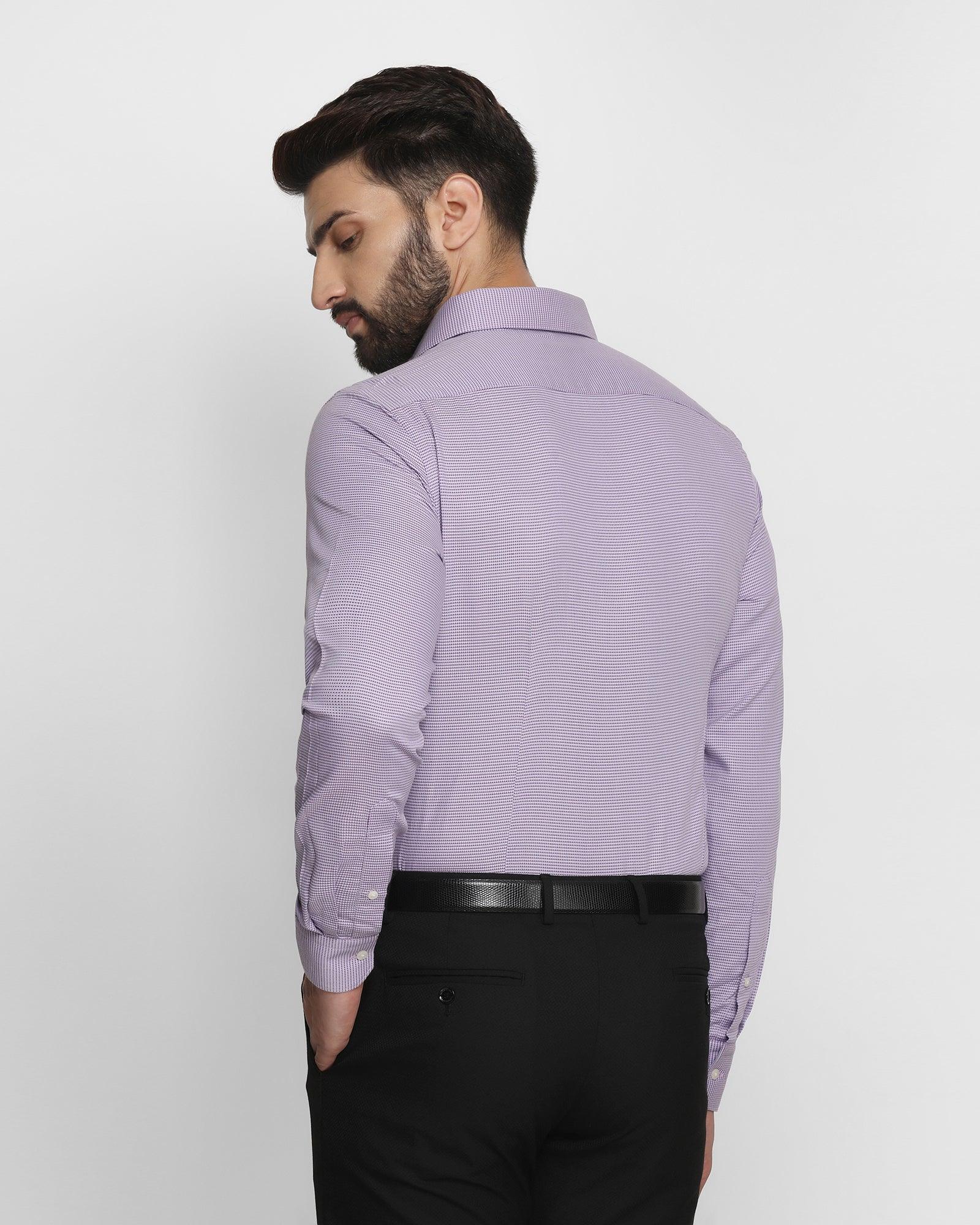 Formal Purple Textured Shirt - Calix