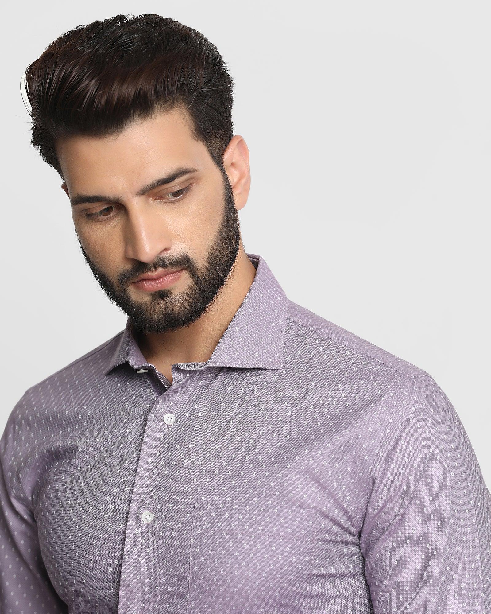 Formal Purple Textured Shirt - Hydra
