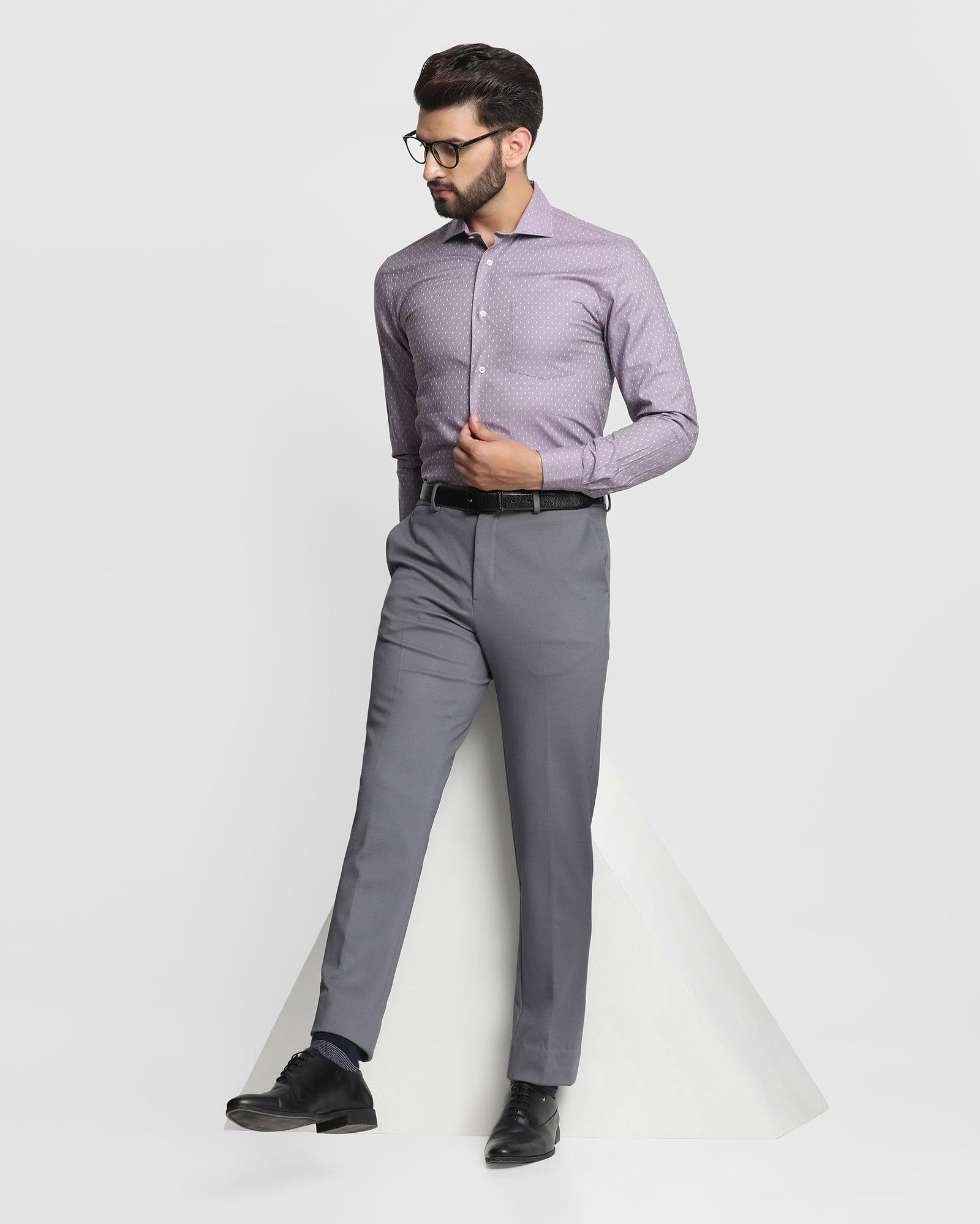 Formal Purple Textured Shirt - Hydra
