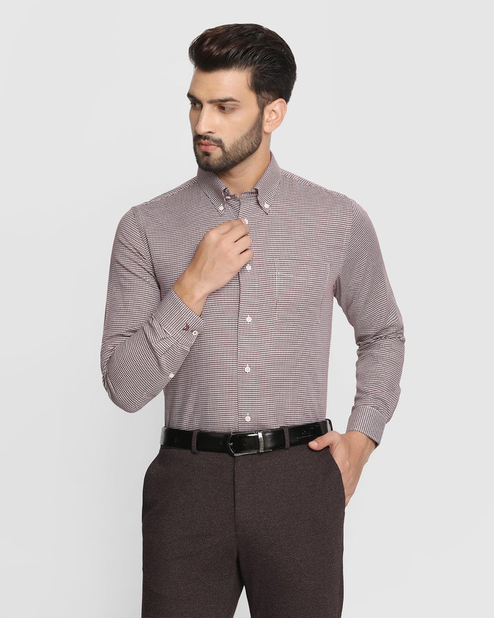 Formal Rust Textured Shirt - Jawa