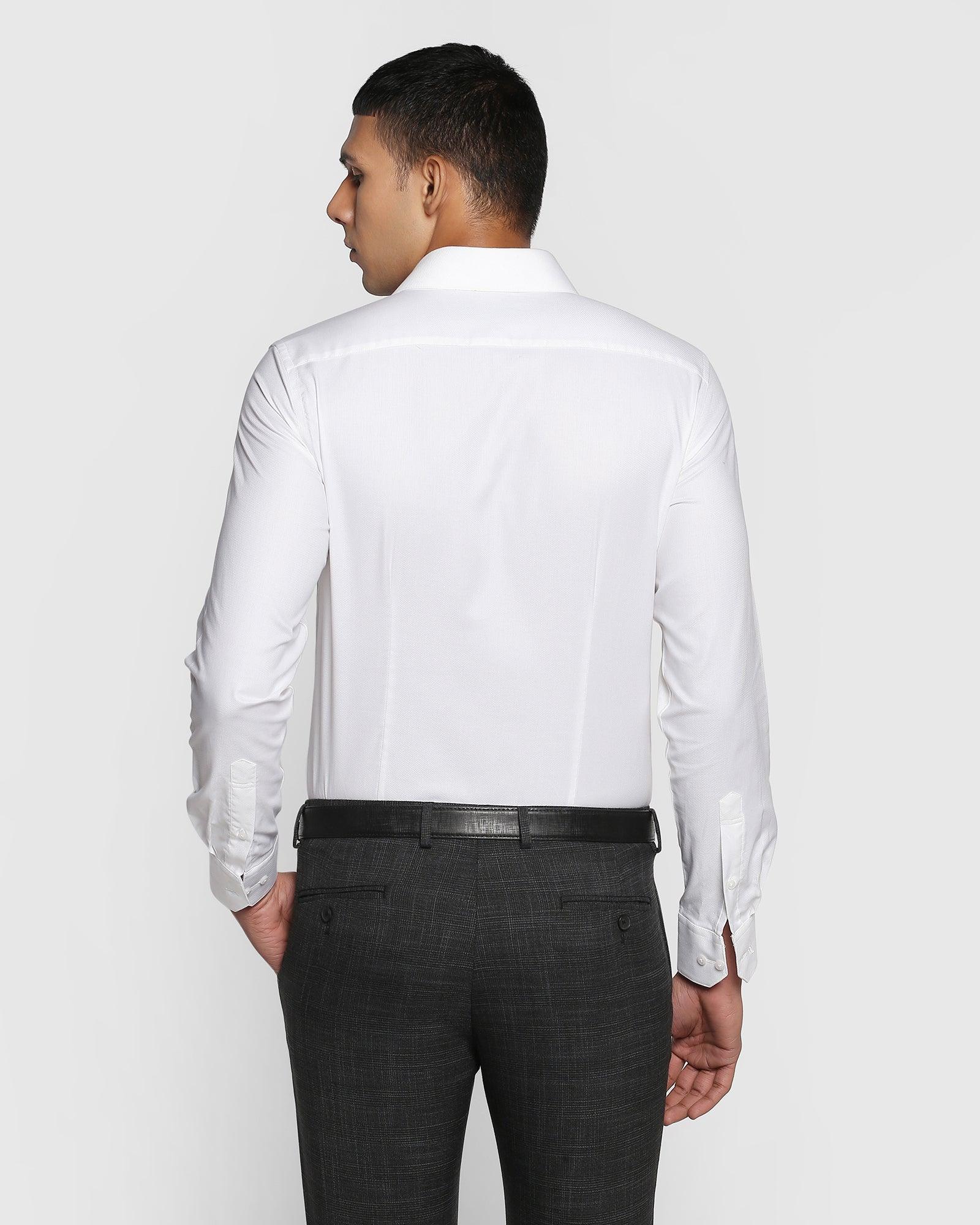 Formal White Textured Shirt - Becker