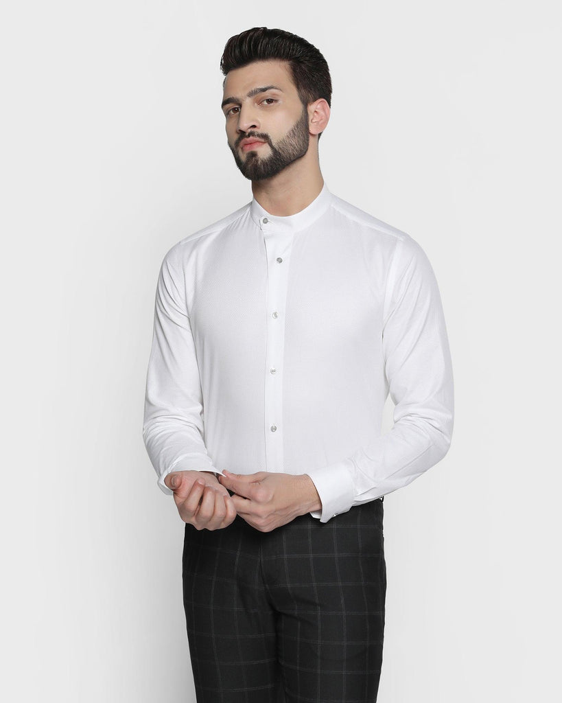 Formal White Textured Shirt - Chris