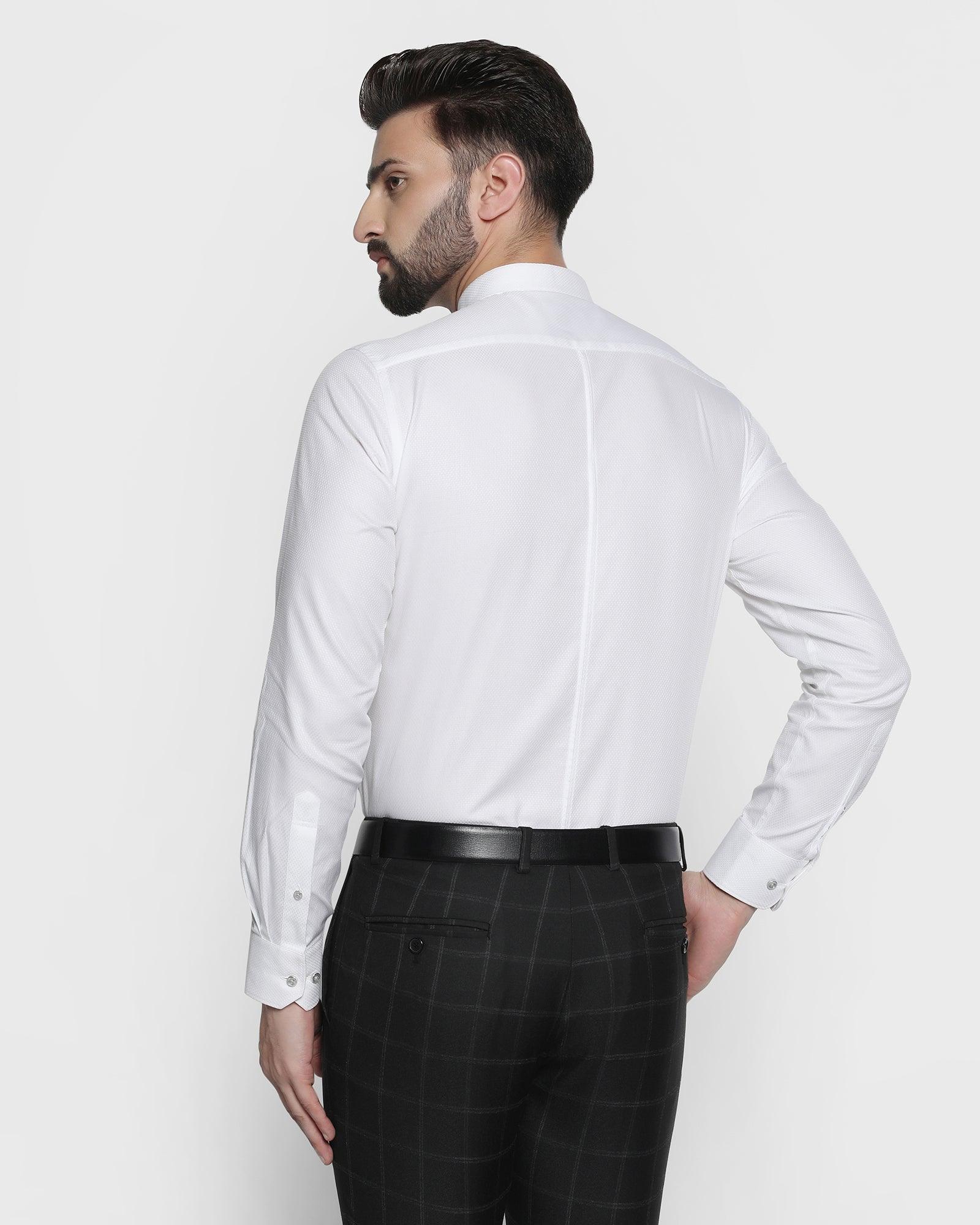 Formal White Textured Shirt - Chris