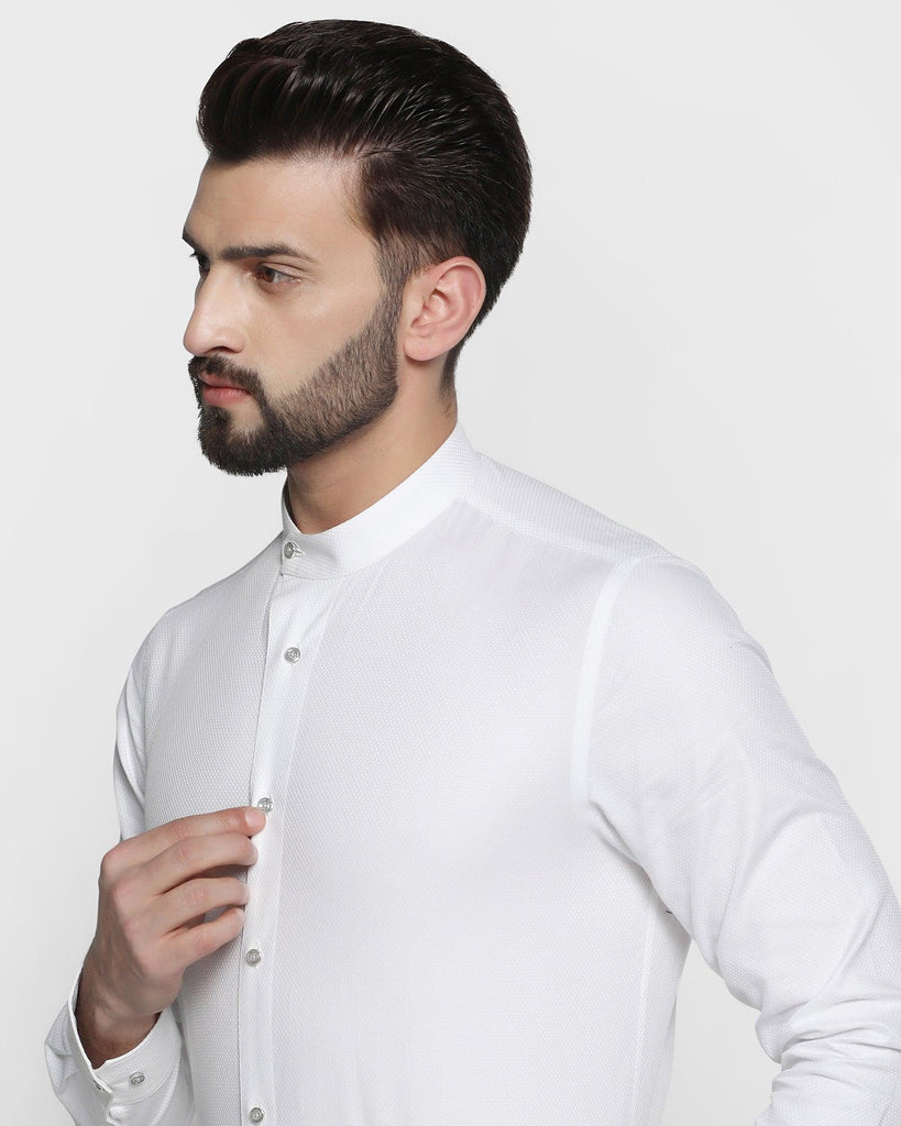 Formal White Textured Shirt - Chris