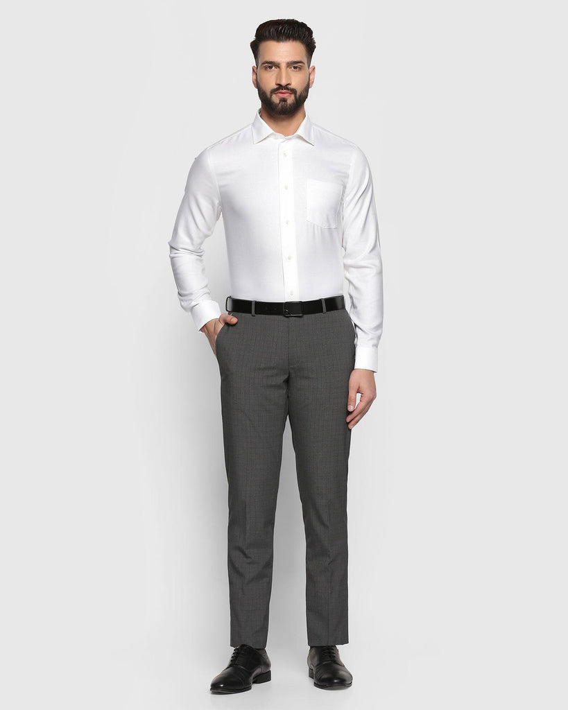 Non Iron Formal White Textured Shirt - Decade