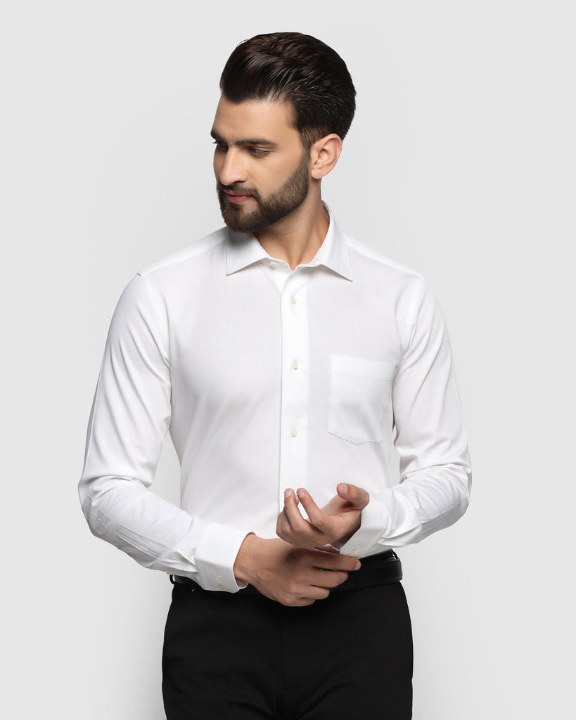 Formal White Textured Shirt - Marco