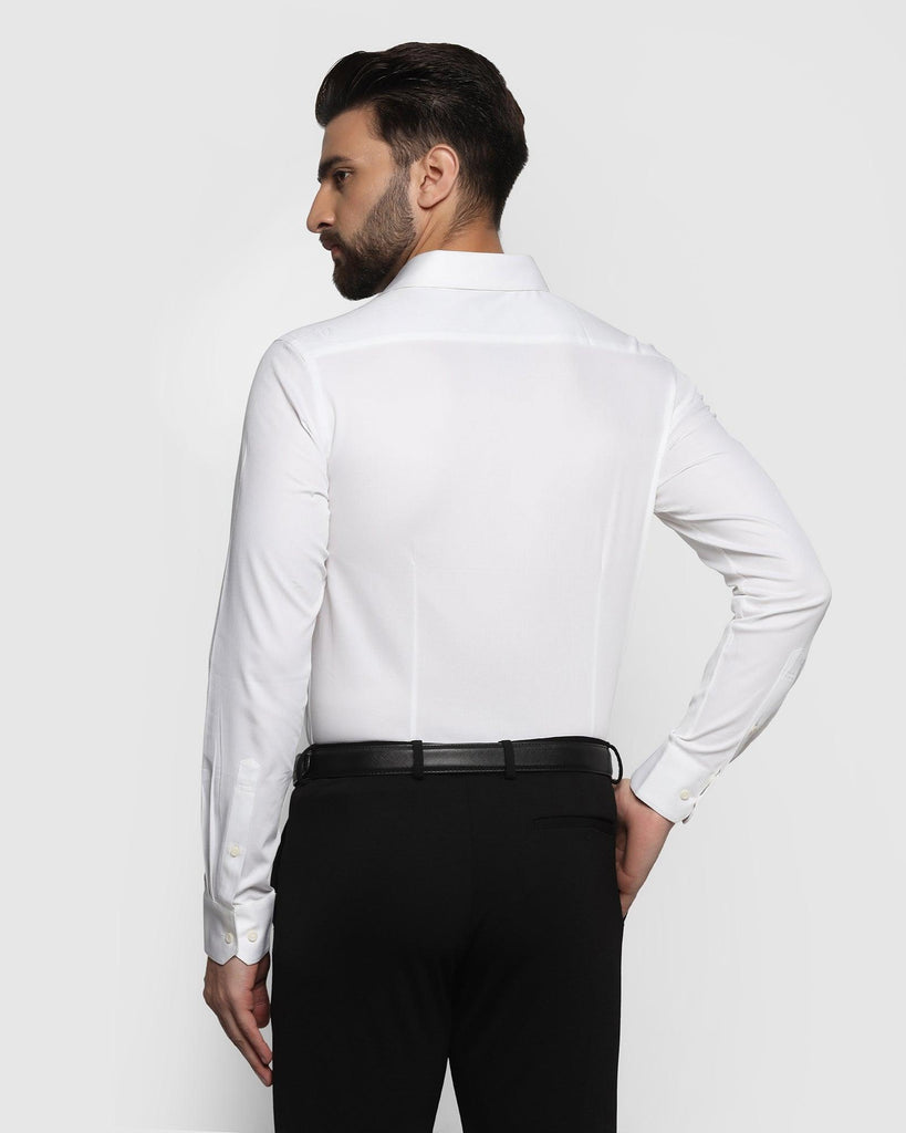 Formal White Textured Shirt - Marco