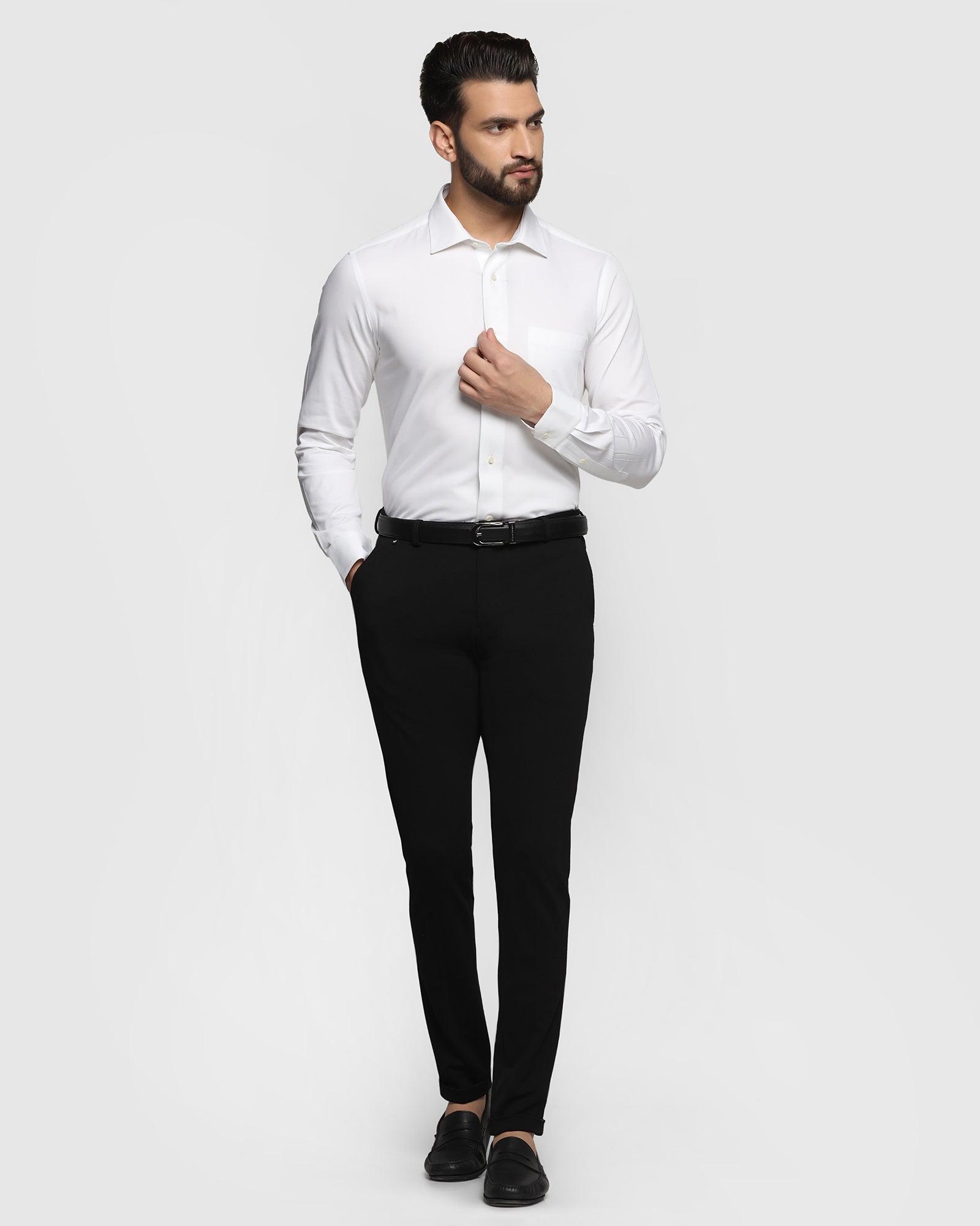 Formal White Textured Shirt - Marco