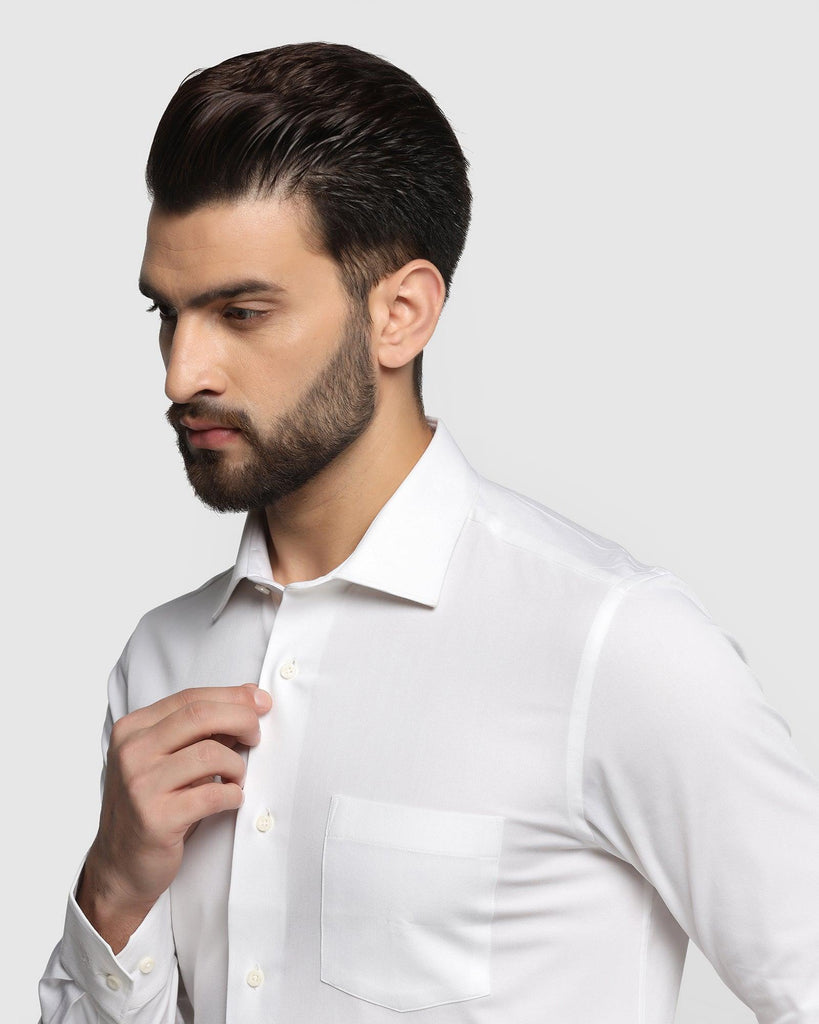 Formal White Textured Shirt - Marco