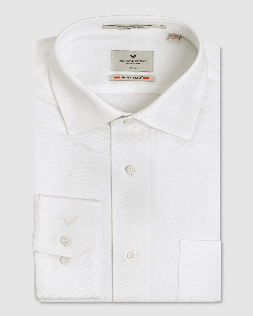 Formal White Textured Shirt - Marco