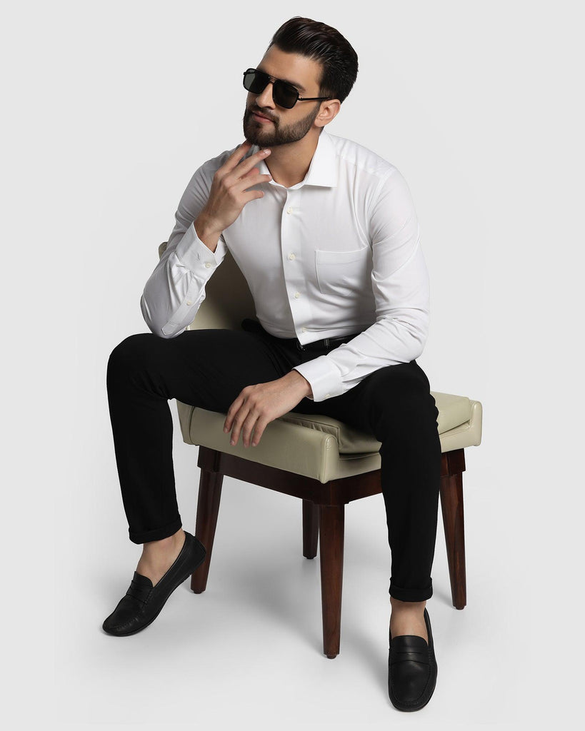 Formal White Textured Shirt - Marco