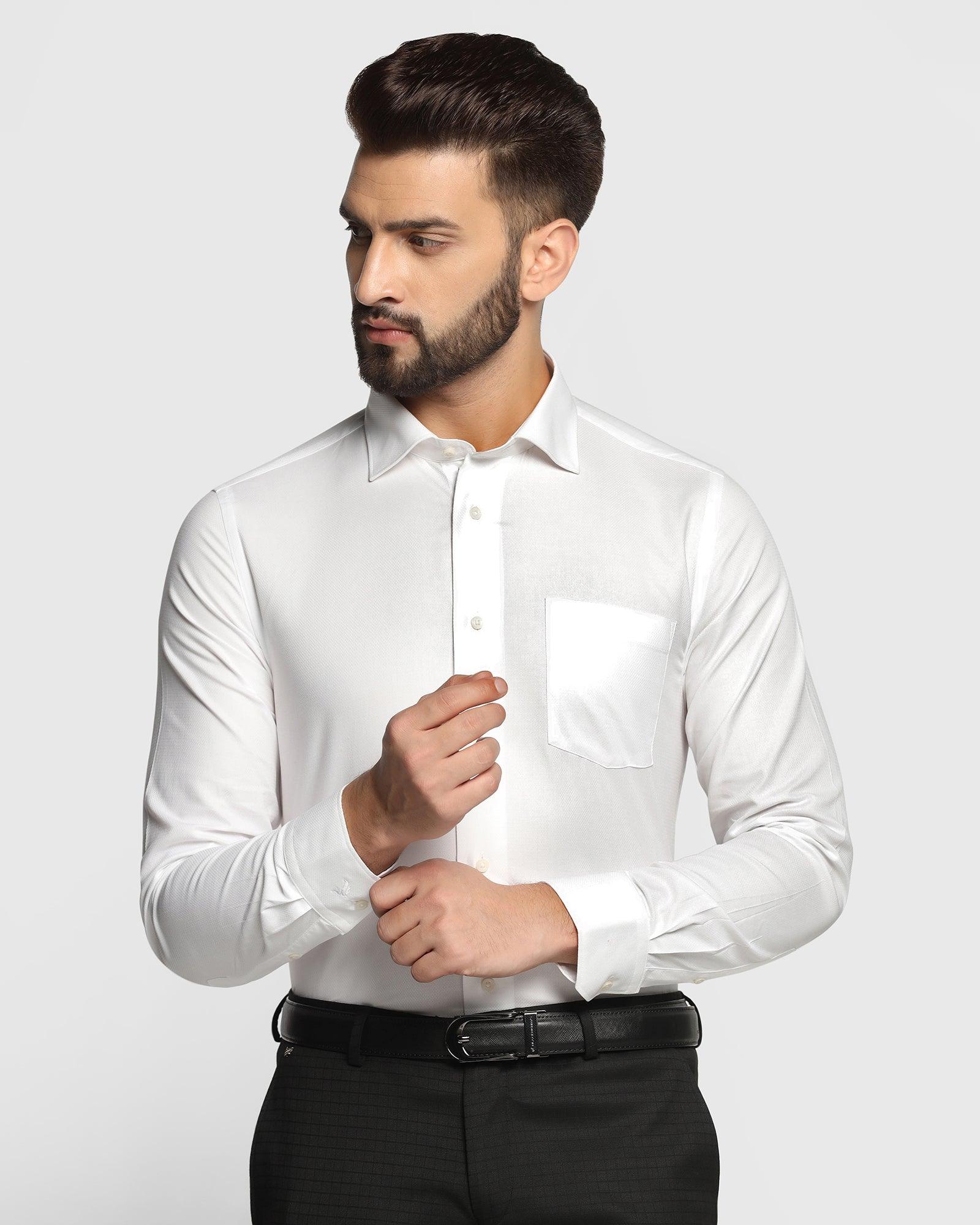 Formal White Textured Shirt - Warren