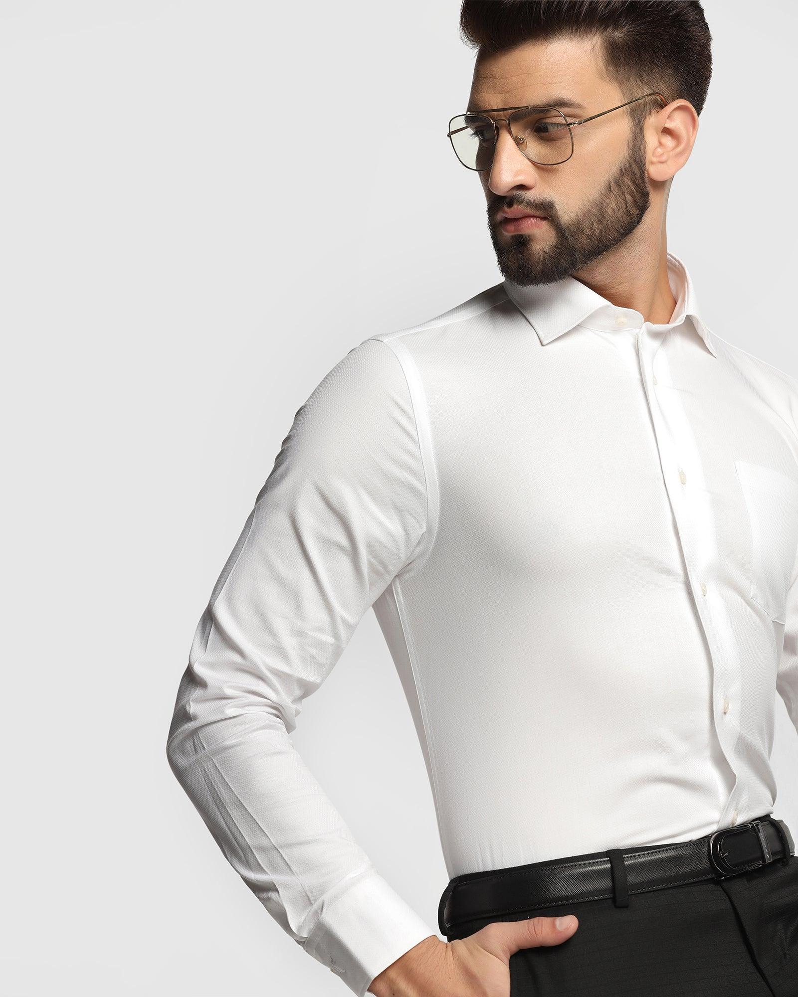 Formal White Textured Shirt - Warren