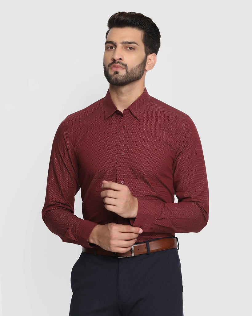 Formal Wine Textured Shirt - Owen