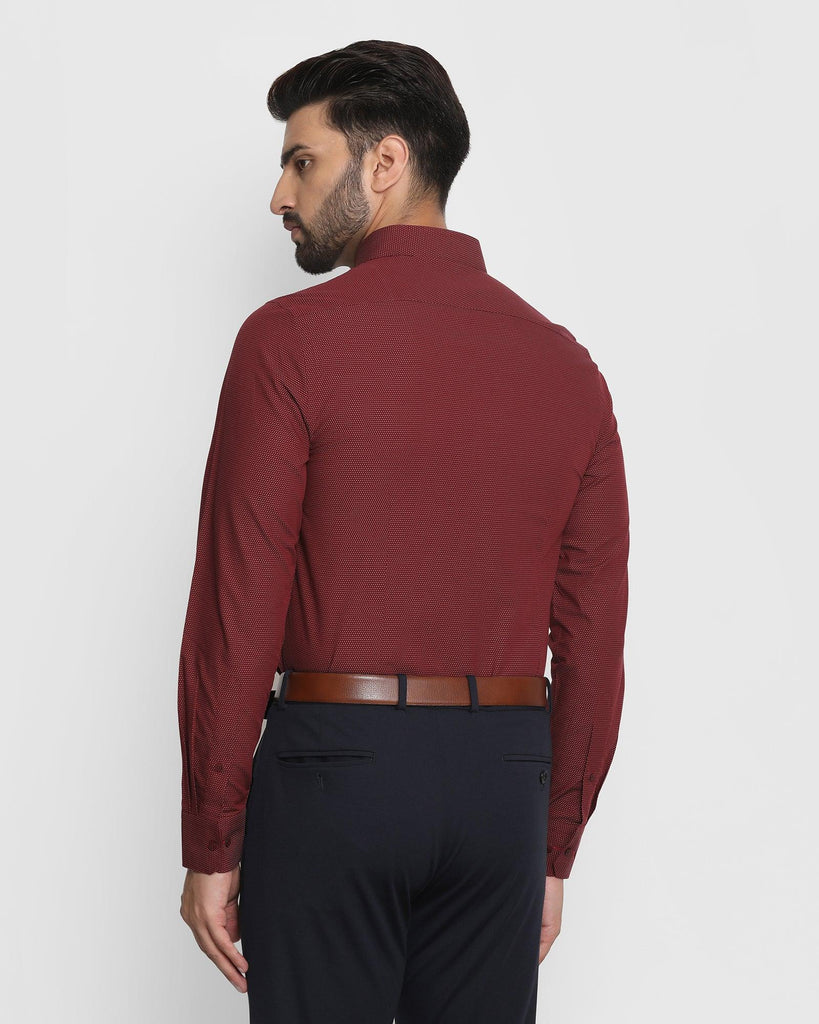 Formal Wine Textured Shirt - Owen